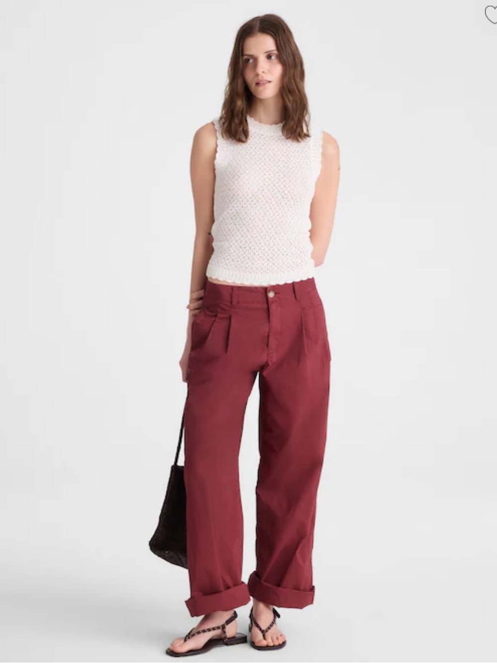 Madewell Pointelle Sleeveless Top - Lighthouse
